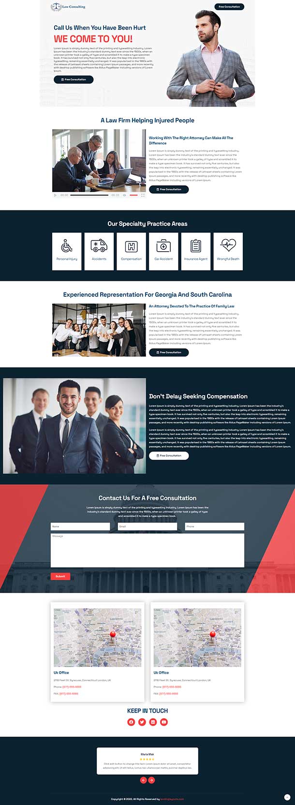 Law Firm Consulting Landing Page
