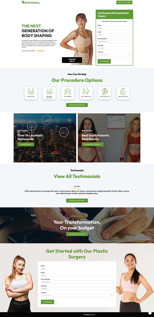 Professional Weight Loss Landing Page