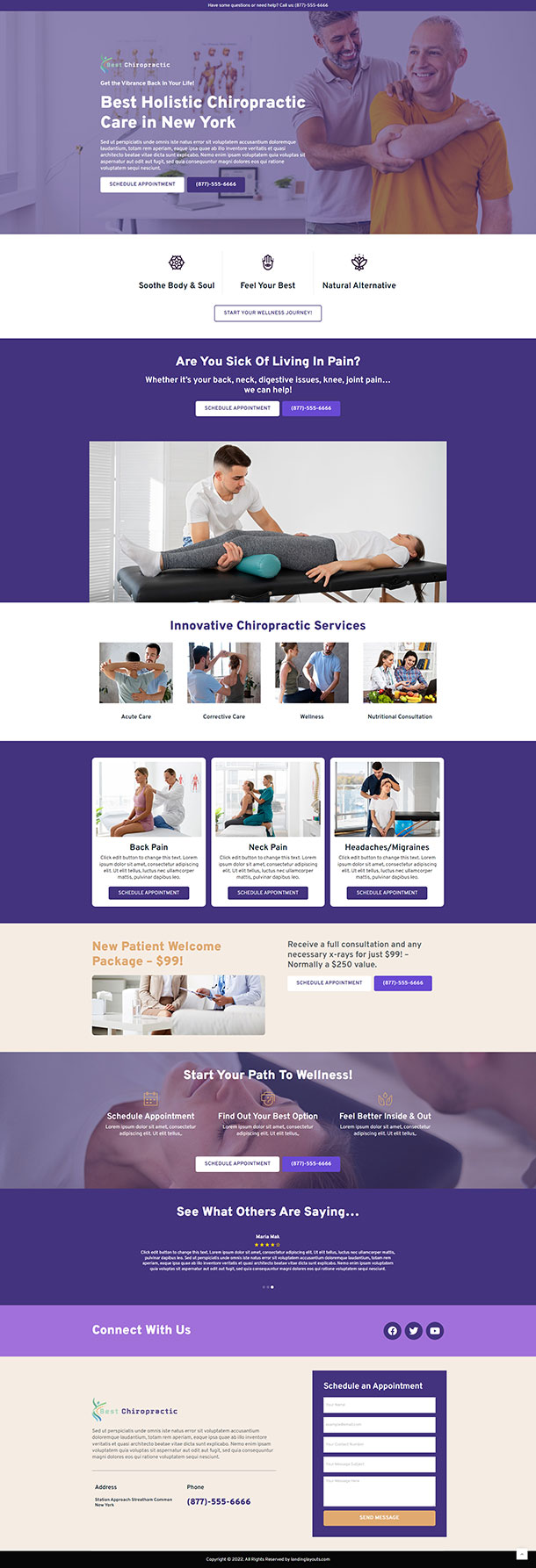 Best Chiropractic  Landing Page