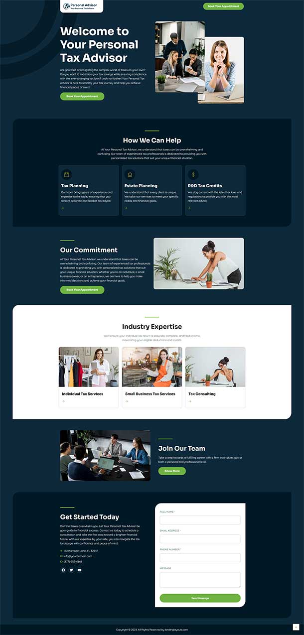 Superior Tax Solutions Lead Generation Landing Page