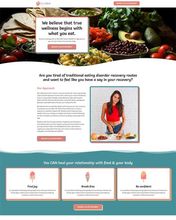 Superior Health Nutrition Lead Generation Landing Page